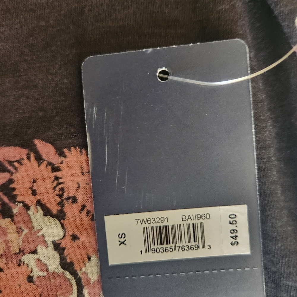 Lucky Brand Black and Pink Floral Tank Top - Picture 4 of 6